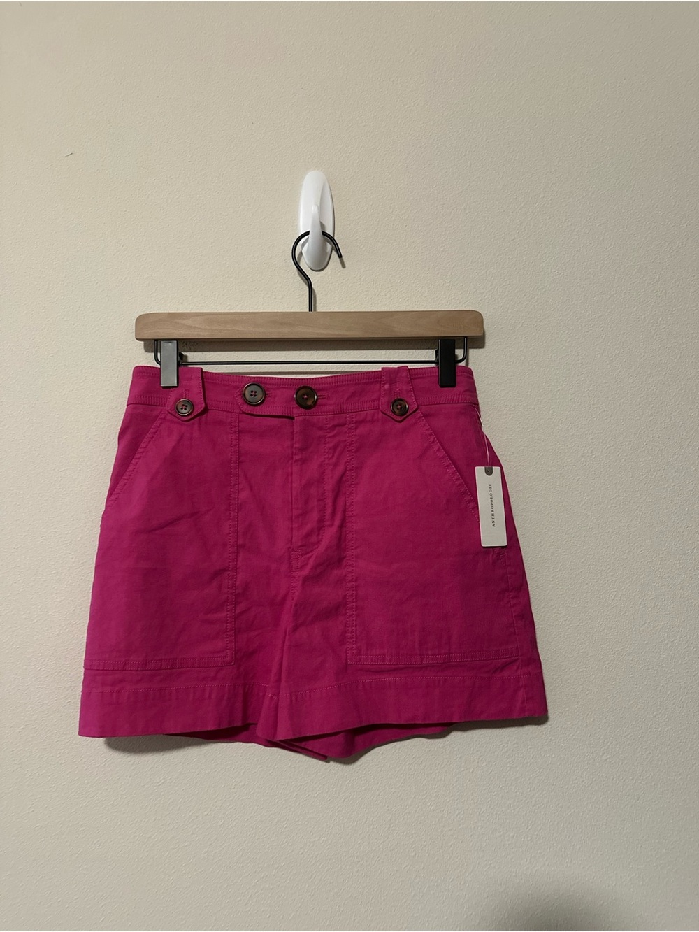 NWT Anthropologie Maeve Classic High Rise Shorts in Pink size 2 - Picture 8 of 9